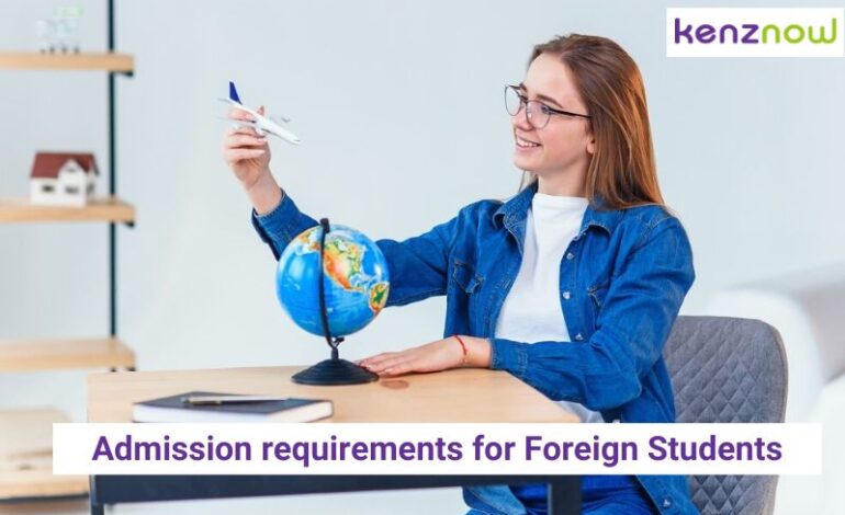 Admission requirements for Foreign Students